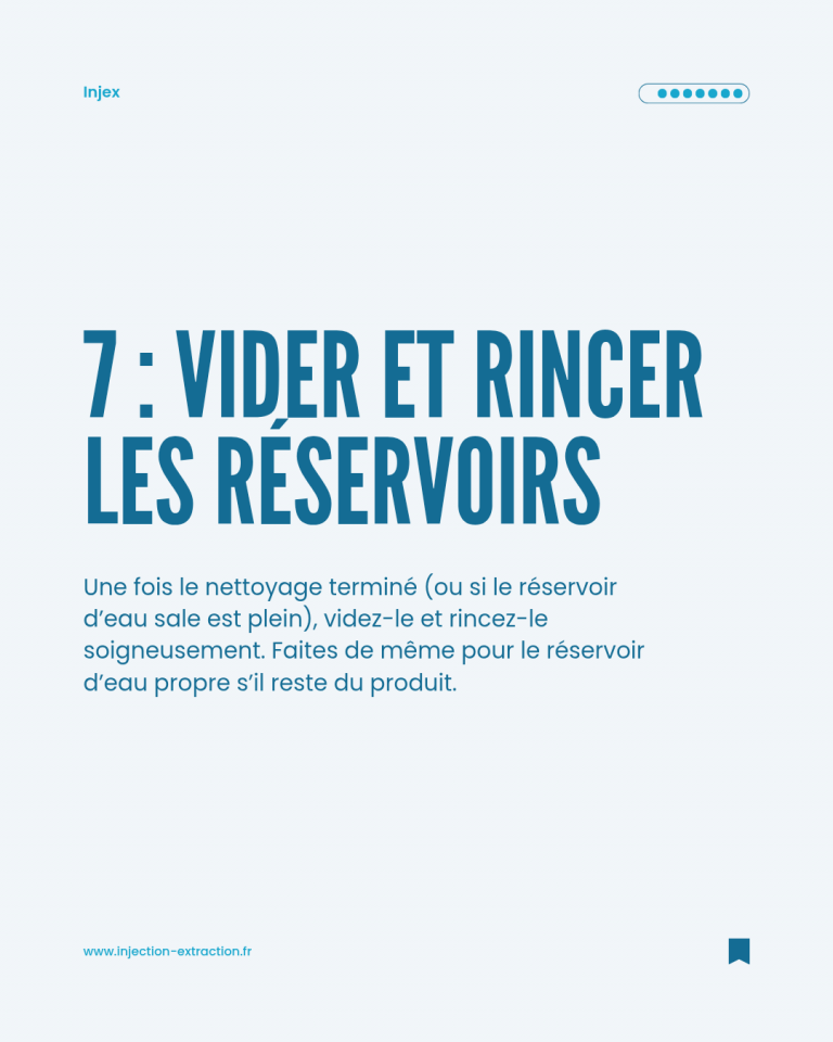 Vider et rincer les réservoirs après usage