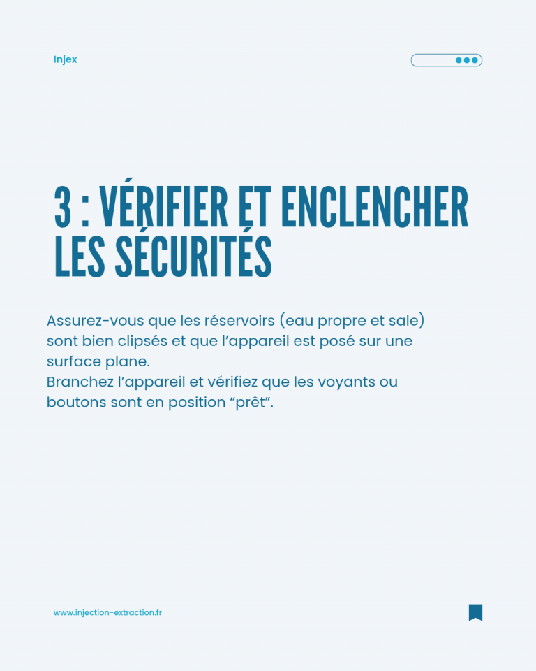 Vérifier et enclencher les sécurités de l’appareil