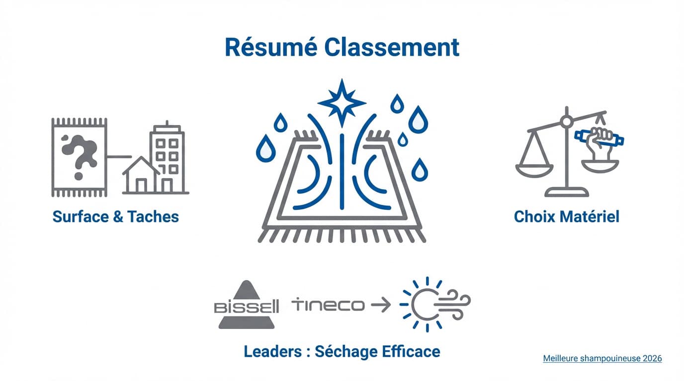 Comparatif des meilleures shampouineuses professionnelles pour tapis et moquettes