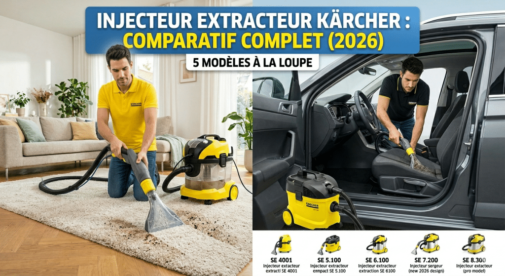 Injecteur extracteur Kärcher — comparatif des 5 modèles 2026